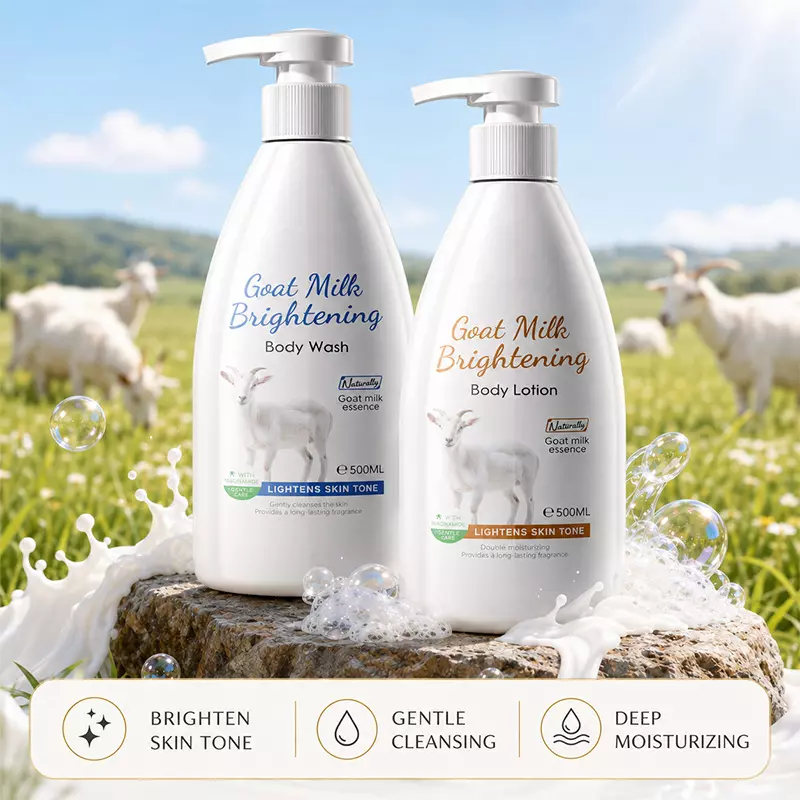 La Etiqueta Privada De La Leche De Cabra Loción Nutritiva Para El Cuerpo